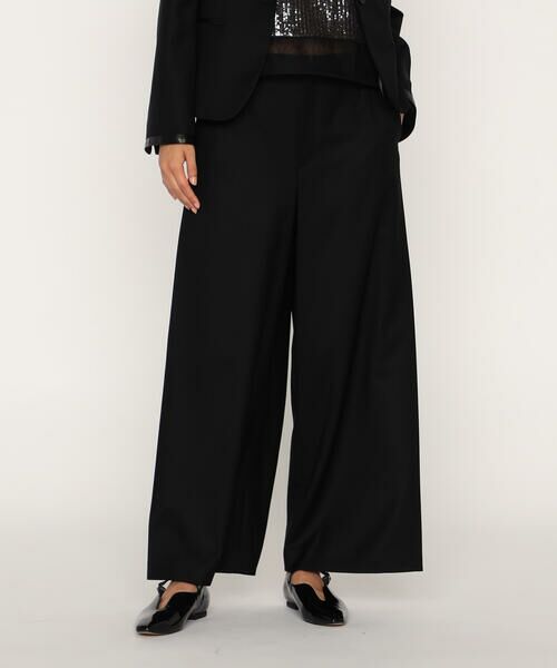 COMME CA PLATINUM / コムサ・プラチナ その他パンツ | ウールギャバジン サイドタックワイドパンツ | 詳細2