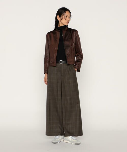 COMME CA PLATINUM / コムサ・プラチナ その他パンツ | ウールギャバジン サイドタックワイドパンツ | 詳細12