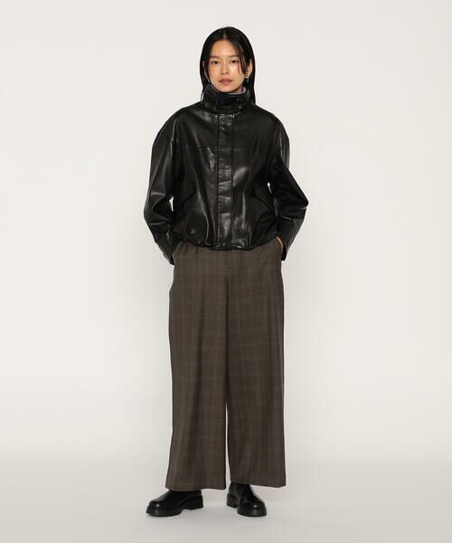 COMME CA PLATINUM / コムサ・プラチナ その他パンツ | ウールギャバジン サイドタックワイドパンツ | 詳細14