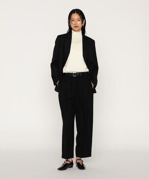 COMME CA PLATINUM / コムサ・プラチナ その他パンツ | ウールギャバジン テーパードギャザーパンツ | 詳細1