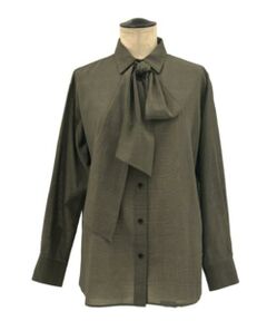 COMME CA PLATINUM / コムサ・プラチナ シャツ・ブラウス | シアーグレンチェックボイル ボウタイシャツ