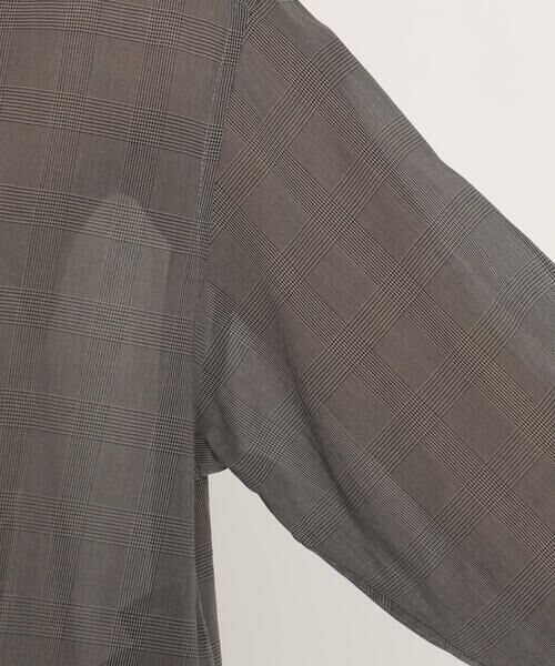 COMME CA PLATINUM / コムサ・プラチナ シャツ・ブラウス | シアーグレンチェックボイル ボウタイシャツ | 詳細14