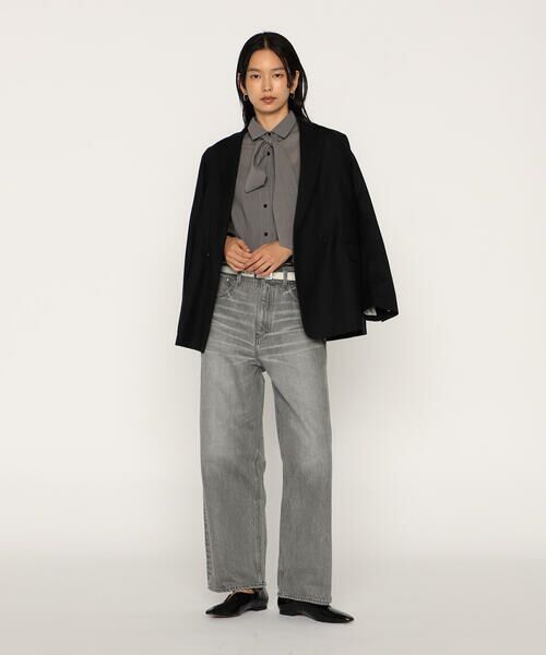 COMME CA PLATINUM / コムサ・プラチナ シャツ・ブラウス | シアーグレンチェックボイル ボウタイシャツ | 詳細3