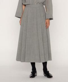 COMME CA PLATINUM / コムサ・プラチナ ロング・マキシ丈スカート | ウールボイル タックスカート
