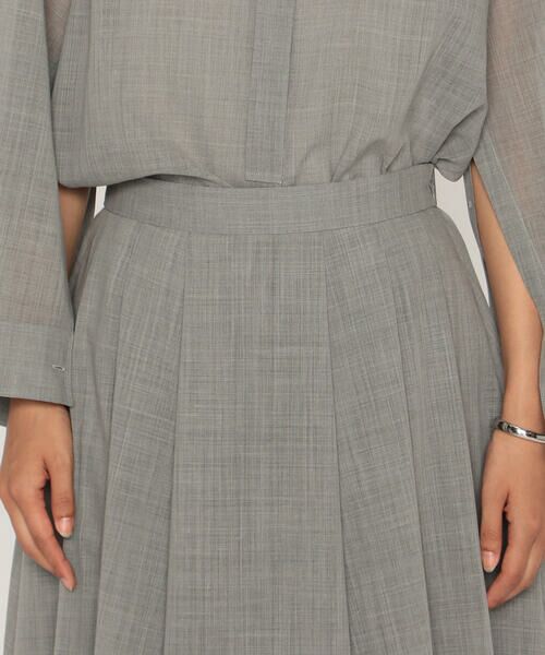 COMME CA PLATINUM / コムサ・プラチナ ロング・マキシ丈スカート | ウールボイル タックスカート | 詳細7