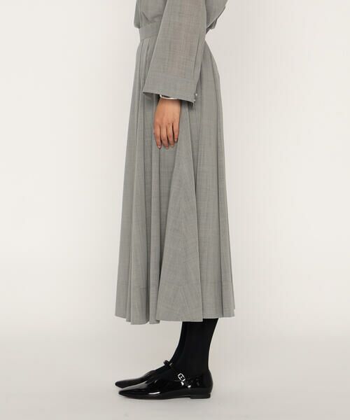COMME CA PLATINUM / コムサ・プラチナ ロング・マキシ丈スカート | ウールボイル タックスカート | 詳細5