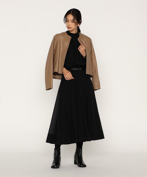 COMME CA PLATINUM / コムサ・プラチナ ロング・マキシ丈スカート | ウールボイル タックスカート | 詳細12