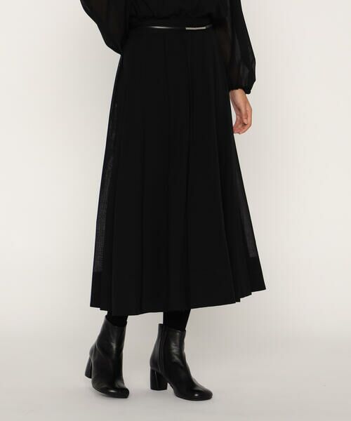 COMME CA PLATINUM / コムサ・プラチナ ロング・マキシ丈スカート | ウールボイル タックスカート | 詳細14
