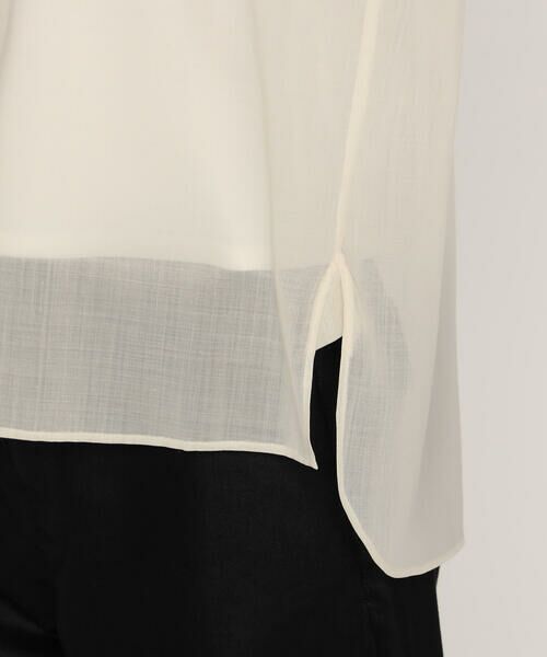 COMME CA PLATINUM / コムサ・プラチナ シャツ・ブラウス | ウールボイル バンドカラーシャツ | 詳細9