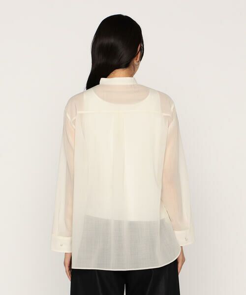 COMME CA PLATINUM / コムサ・プラチナ シャツ・ブラウス | ウールボイル バンドカラーシャツ | 詳細5