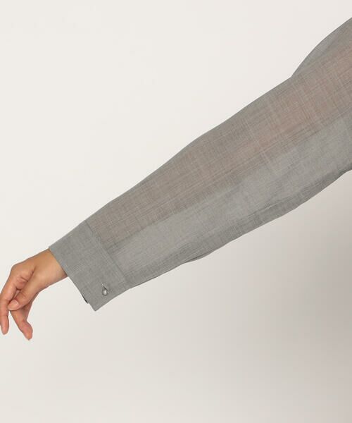 COMME CA PLATINUM / コムサ・プラチナ シャツ・ブラウス | ウールボイル バンドカラーシャツ | 詳細17