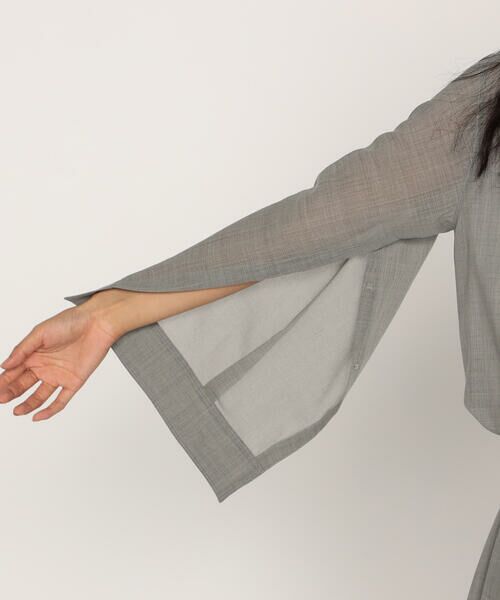 COMME CA PLATINUM / コムサ・プラチナ シャツ・ブラウス | ウールボイル バンドカラーシャツ | 詳細18