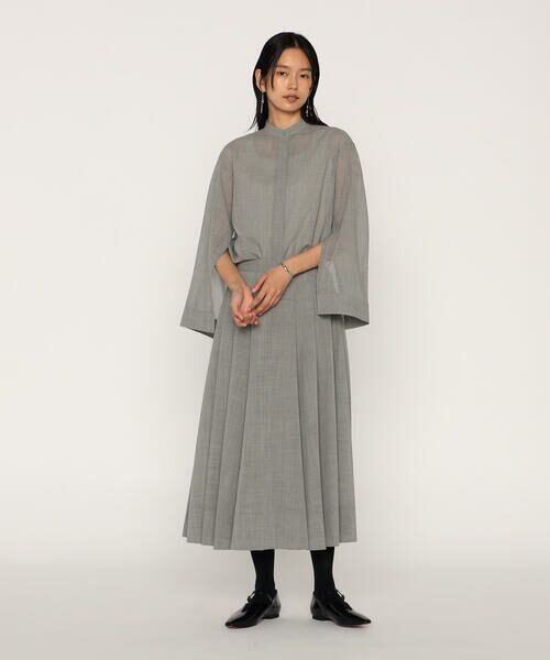 COMME CA PLATINUM / コムサ・プラチナ シャツ・ブラウス | ウールボイル バンドカラーシャツ | 詳細14