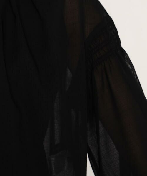 COMME CA PLATINUM / コムサ・プラチナ シャツ・ブラウス | ウールボイル スタンドカラ—タックブラウス | 詳細12