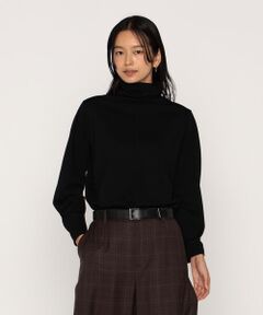 COMME CA PLATINUM / コムサ・プラチナ カットソー | ウールポリプレーティング ハイネックトップス