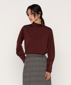 COMME CA PLATINUM / コムサ・プラチナ カットソー | ウールポリプレーティング ハイネックトップス