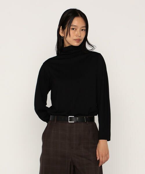 COMME CA PLATINUM / コムサ・プラチナ カットソー | ウールポリプレーティング ハイネックトップス | 詳細2