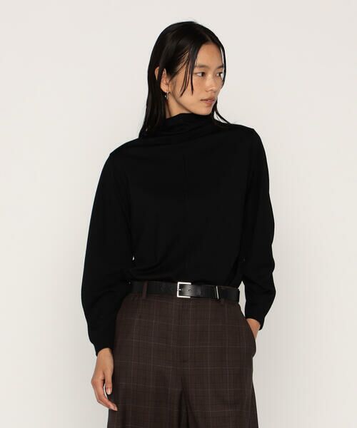 COMME CA PLATINUM / コムサ・プラチナ カットソー | ウールポリプレーティング ハイネックトップス | 詳細3