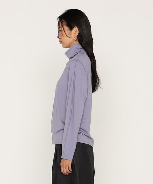 COMME CA PLATINUM / コムサ・プラチナ カットソー | ウールポリプレーティング ハイネックトップス | 詳細13