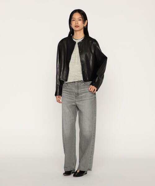 COMME CA PLATINUM / コムサ・プラチナ カットソー | ウールポリプレーティング タックデザイントップス | 詳細1