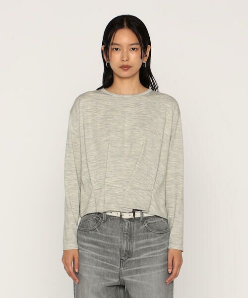 COMME CA PLATINUM / コムサ・プラチナ カットソー | ウールポリプレーティング タックデザイントップス | 詳細3