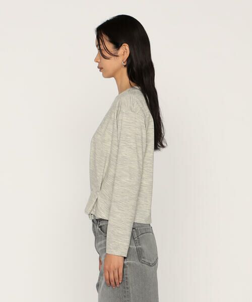 COMME CA PLATINUM / コムサ・プラチナ カットソー | ウールポリプレーティング タックデザイントップス | 詳細4