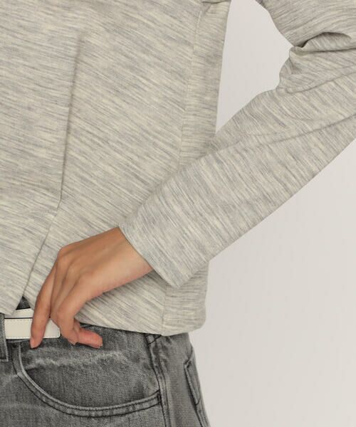 COMME CA PLATINUM / コムサ・プラチナ カットソー | ウールポリプレーティング タックデザイントップス | 詳細7