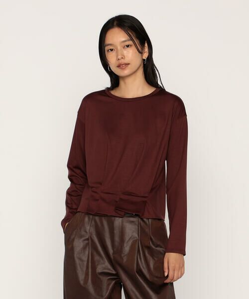 COMME CA PLATINUM / コムサ・プラチナ カットソー | ウールポリプレーティング タックデザイントップス | 詳細11