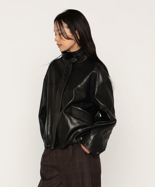 COMME CA PLATINUM / コムサ・プラチナ ブルゾン | トルコラムレザー ブルゾン | 詳細6