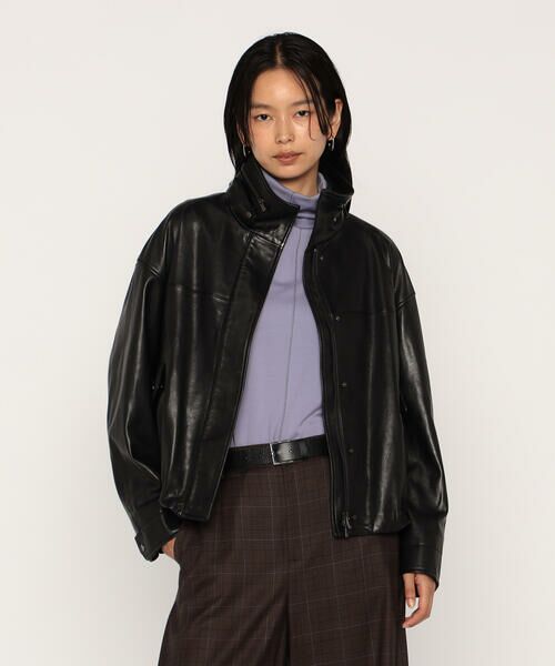 COMME CA PLATINUM / コムサ・プラチナ ブルゾン | トルコラムレザー ブルゾン | 詳細7