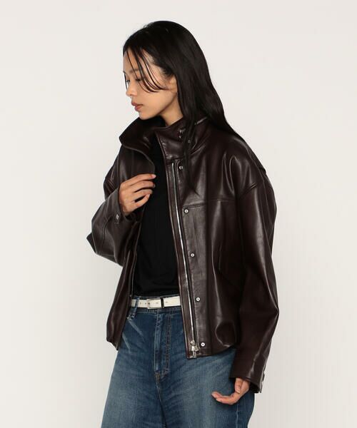 COMME CA PLATINUM / コムサ・プラチナ ブルゾン | トルコラムレザー ブルゾン | 詳細13