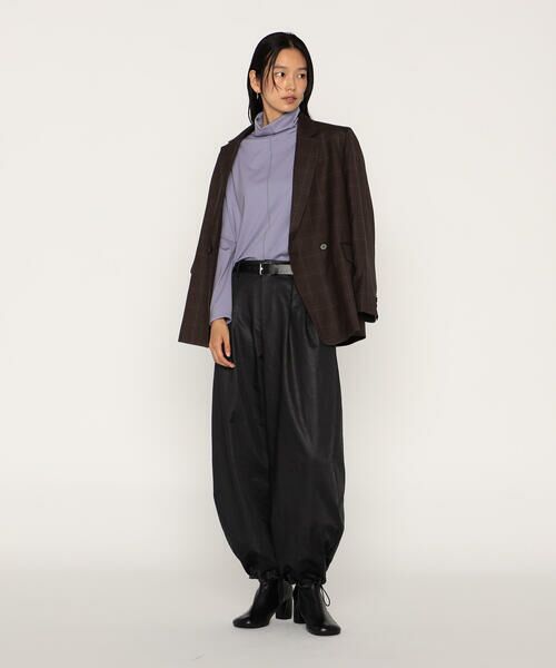 COMME CA PLATINUM / コムサ・プラチナ その他パンツ | レザーライクサテン バルーンパンツ | 詳細1