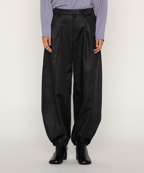 COMME CA PLATINUM / コムサ・プラチナ その他パンツ | レザーライクサテン バルーンパンツ | 詳細7