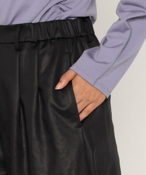 COMME CA PLATINUM / コムサ・プラチナ その他パンツ | レザーライクサテン バルーンパンツ | 詳細12