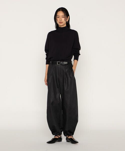 COMME CA PLATINUM / コムサ・プラチナ その他パンツ | レザーライクサテン バルーンパンツ | 詳細4