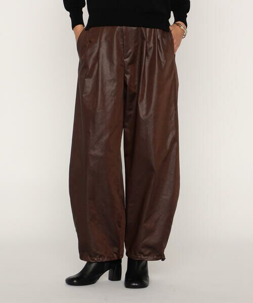 COMME CA PLATINUM / コムサ・プラチナ その他パンツ | レザーライクサテン バルーンパンツ | 詳細19