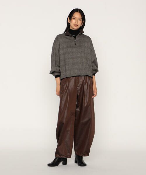 COMME CA PLATINUM / コムサ・プラチナ その他パンツ | レザーライクサテン バルーンパンツ | 詳細17