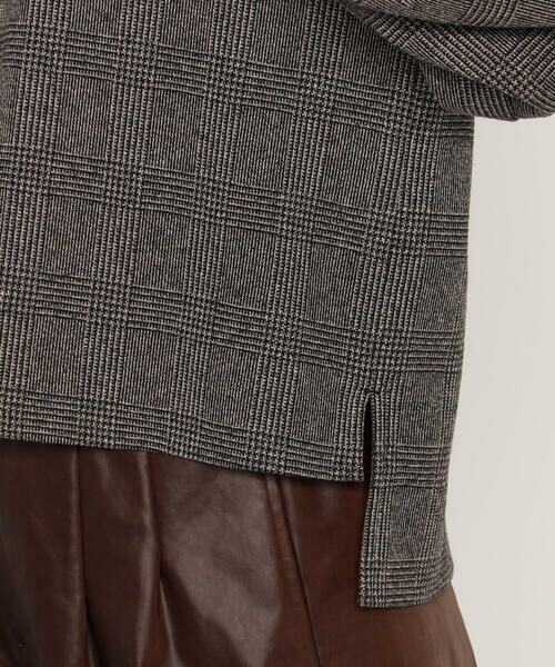 COMME CA PLATINUM / コムサ・プラチナ カットソー | グレンチェックジャカードジャージー ジップアッププルオーバー | 詳細10