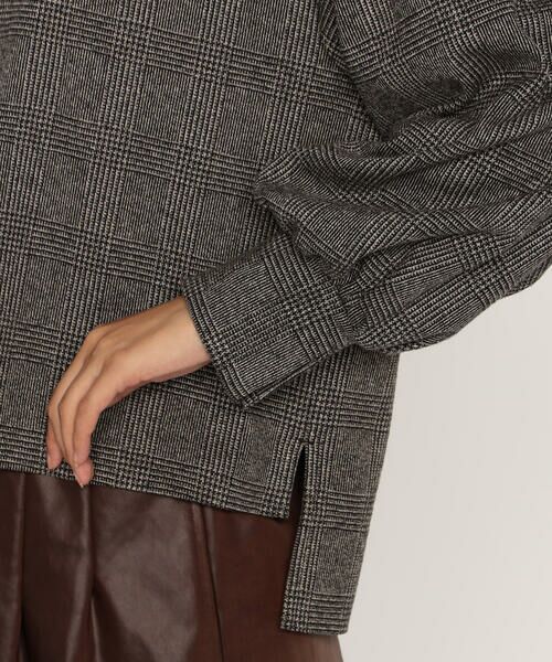 COMME CA PLATINUM / コムサ・プラチナ カットソー | グレンチェックジャカードジャージー ジップアッププルオーバー | 詳細9