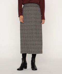 COMME CA PLATINUM / コムサ・プラチナ ロング・マキシ丈スカート | グレンチェックジャカードジャージー タイトスカート