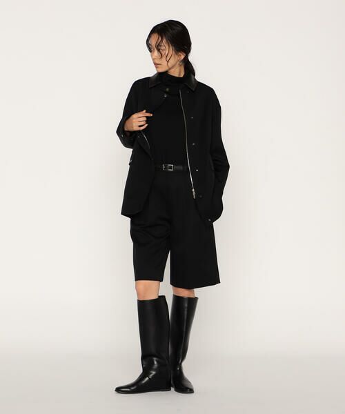 COMME CA PLATINUM / コムサ・プラチナ ショート・ハーフ・半端丈パンツ | 高密度 梳毛ウールギャバ フィールドハーフパンツ | 詳細2