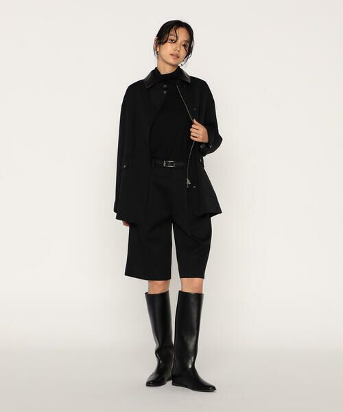 COMME CA PLATINUM / コムサ・プラチナ ショート・ハーフ・半端丈パンツ | 高密度 梳毛ウールギャバ フィールドハーフパンツ | 詳細3
