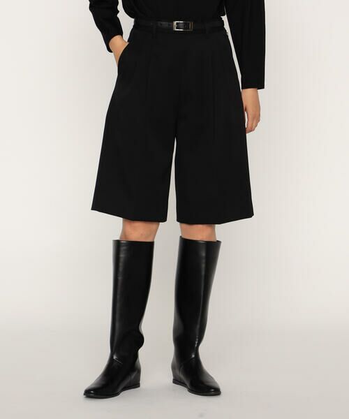 COMME CA PLATINUM / コムサ・プラチナ ショート・ハーフ・半端丈パンツ | 高密度 梳毛ウールギャバ フィールドハーフパンツ | 詳細4