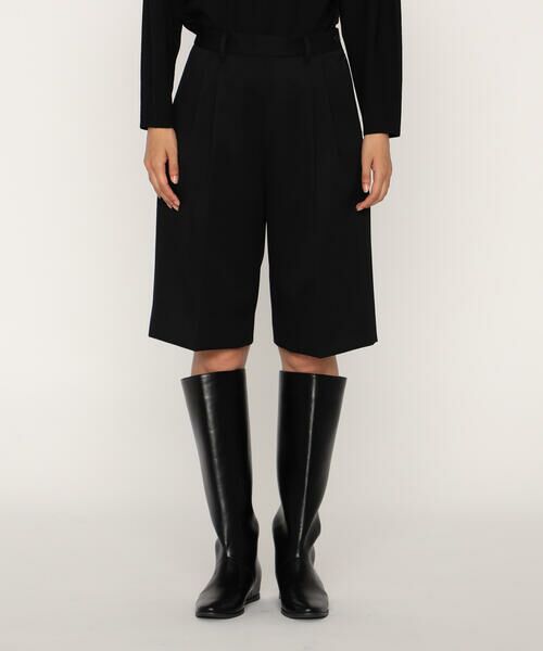 COMME CA PLATINUM / コムサ・プラチナ ショート・ハーフ・半端丈パンツ | 高密度 梳毛ウールギャバ フィールドハーフパンツ | 詳細5
