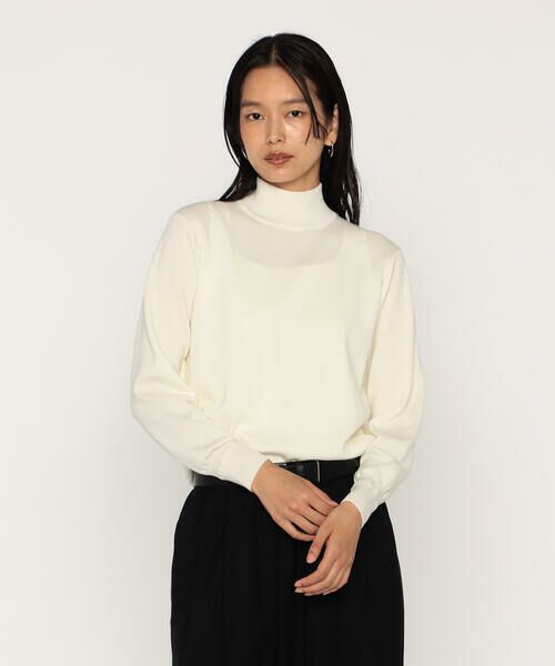 COMME CA PLATINUM / コムサ・プラチナ ニット・セーター | ミラノリブ ハイネックニット | 詳細2