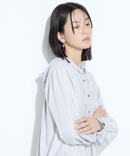 COMME CA PLATINUM / コムサ・プラチナ シャツ・ブラウス | マイクロスパン フード付きブラウス | 詳細18