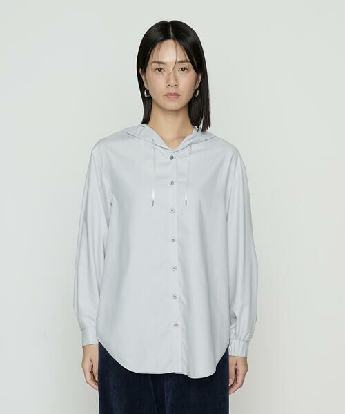 COMME CA PLATINUM / コムサ・プラチナ シャツ・ブラウス | マイクロスパン フード付きブラウス | 詳細7
