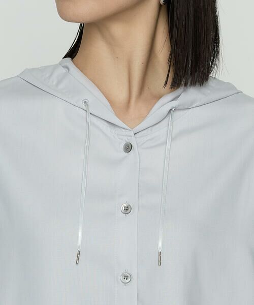 COMME CA PLATINUM / コムサ・プラチナ シャツ・ブラウス | マイクロスパン フード付きブラウス | 詳細10