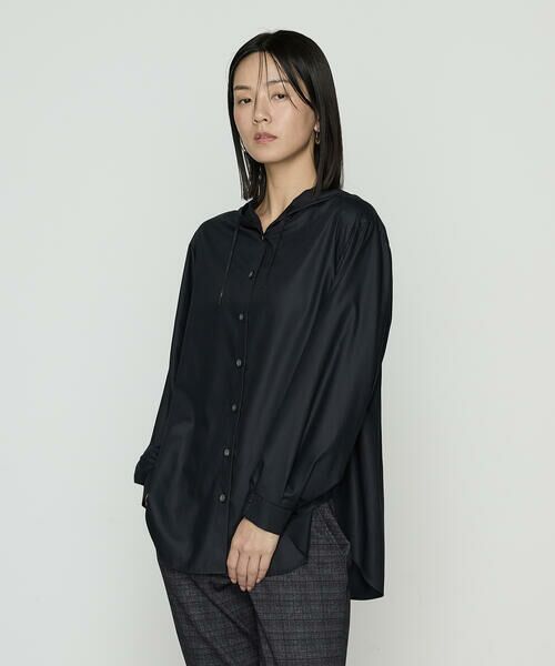COMME CA PLATINUM / コムサ・プラチナ シャツ・ブラウス | マイクロスパン フード付きブラウス | 詳細22