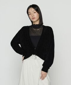 COMME CA PLATINUM / コムサ・プラチナ カーディガン・ボレロ | ストレッチモール マシュマロニットショートカーディガン